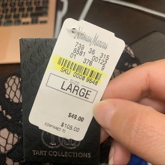 NWT Tart black and cream lace shorts size L - Picture 5 of 6